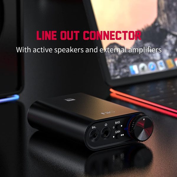 FiiO NEWK3 Amplifier Headphone Amps Portable High Resolution 384kHz/32bit DSD256 USB Type-C Lossless for PC/Laptop/Smartphones/Speaker Home Audio - Image 7