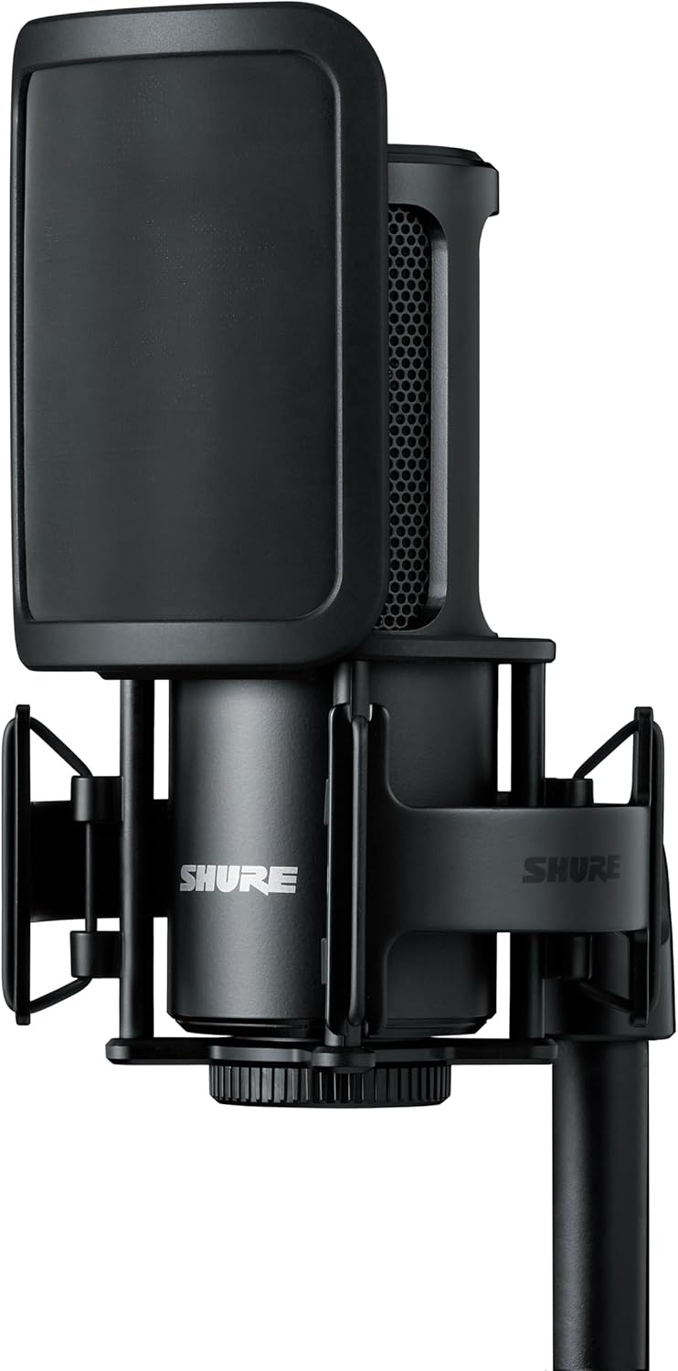 SM4 Studio Recording Microphone Kit, XLR Home Studio Condenser Mic with Mix-Ready Audio - All-Metal Construction, Includes Detachable Magnetic Pop Filter & Shock Mount (SM4-K-KIT)