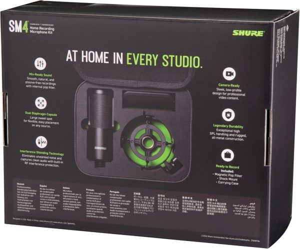 SM4 Studio Recording Microphone Kit, XLR Home Studio Condenser Mic with Mix-Ready Audio - All-Metal Construction, Includes Detachable Magnetic Pop Filter & Shock Mount (SM4-K-KIT) - Image 10